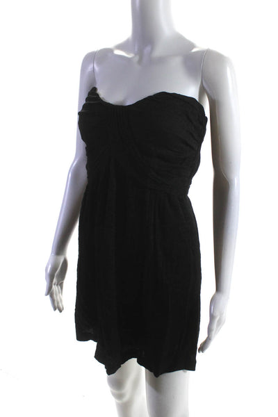 Twelfth Street by Cynthia Vincent Womens Strapless Sheath Dress Black Size 8