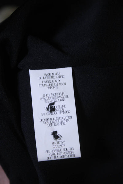 Helmut Lang For Intermix Women's Collar Long Sleeves Crop Jacket Black Size 0