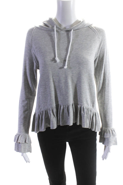 Generation Love Women's Long Sleeves Tiered Hem Sweatshirt Gray Size S