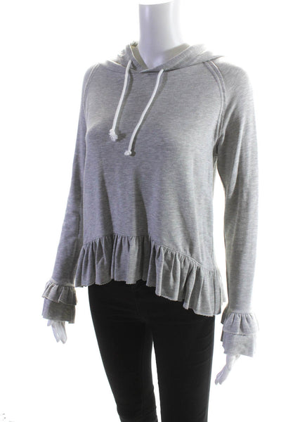 Generation Love Women's Long Sleeves Tiered Hem Sweatshirt Gray Size S