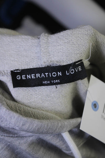 Generation Love Women's Long Sleeves Tiered Hem Sweatshirt Gray Size S