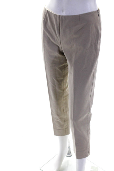 Lafayette 148 New York Women's Zip Closure Straight Leg Ankle Pant Beige Size 2