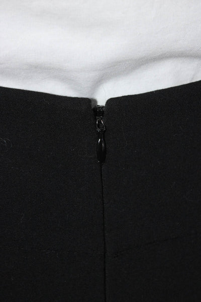 Tahari Womens Solid Black Zip Back Lined Midi Pencil Skirt Size 10