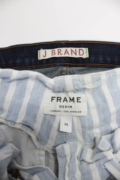 J Brand Frame Womens Womens Skinny Jeans Dress Shorts Blue Size 23 26 Lot 2