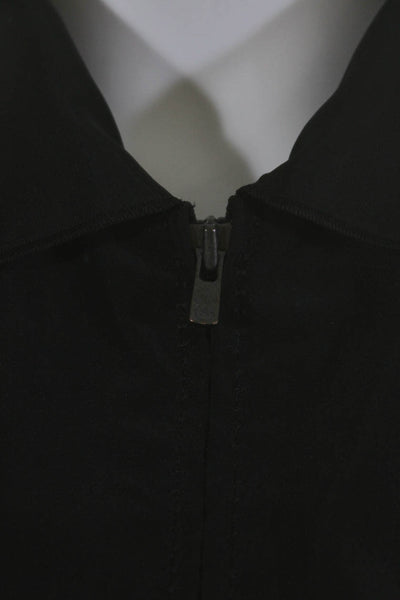 Armani Collezioni Womens Collared Zip Up Lightweight Jacket Black Size 10
