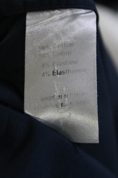 Black Saks Fifth Avenue Mens Cotton Trim Fit Button Down Shirt Navy Blue Size 16