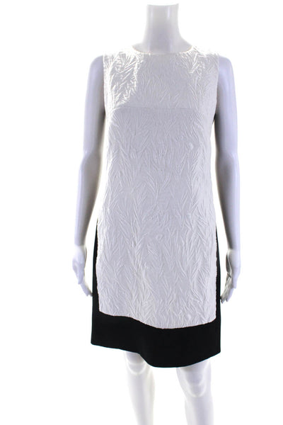 Aquilano Rimondi Womens Embroidered Sleeveless Knee Length Dress White Size S