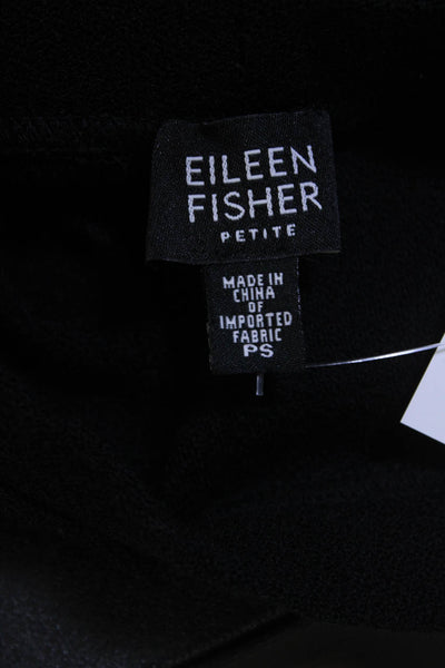 Eileen Fisher Womens Wool Unlined Elastic Waist Maxi Dress Black Size PS