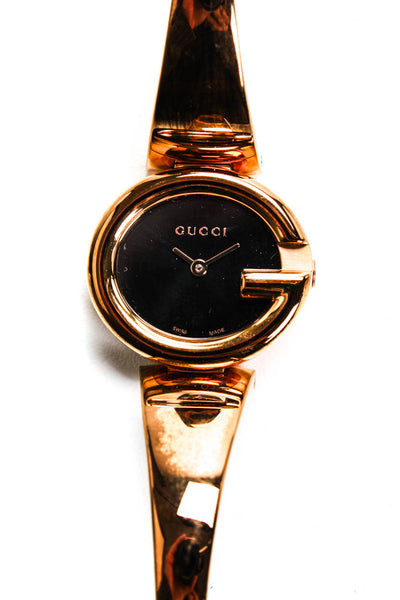 Gucci Womens Guccissima Rose Gold Tone Stainless Steel Watch 16514956 45g