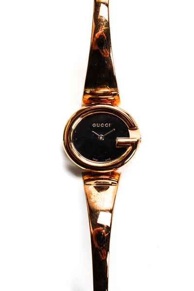 Gucci Womens Guccissima Rose Gold Tone Stainless Steel Watch 16514956 45g