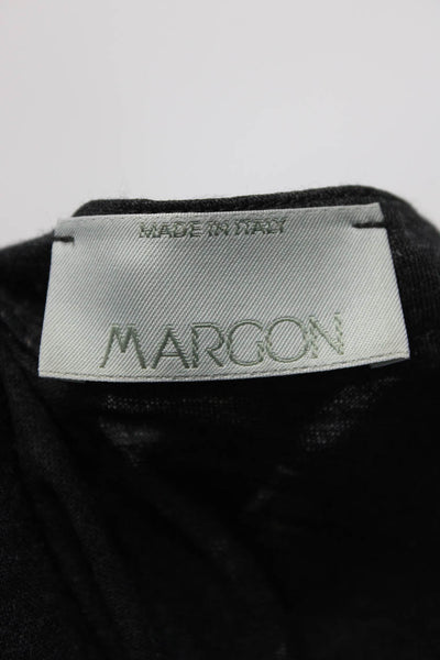 Margon Womens Wool Beaded Sleeveless Scoop Neck Tshirt Gray Size 54