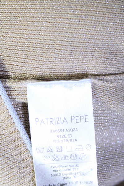 Patrizia Pepe Womens Long Sleeves Pullover Sweater Dress Beige Size 2