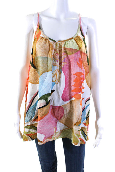 9seed Womens Abstract Print Scoop Neck Cami Tank Top Multicolor Size OS
