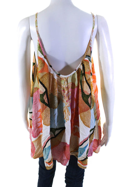 9seed Womens Abstract Print Scoop Neck Cami Tank Top Multicolor Size OS