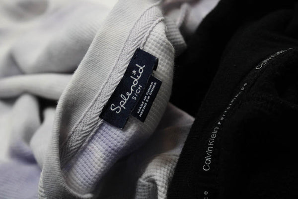 Calvin Klein Women's Hood Long Sleeves Graphic Sweatshirt Black Size S Lot 2