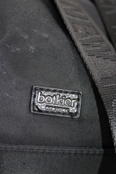 Botkier Womens Leather Trim Flap Back Pack Shoulder Handbag Black