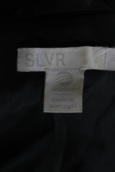 SLVR x Adidas Womens Black One Button Tie Front Long Sleeve Blazer Size L