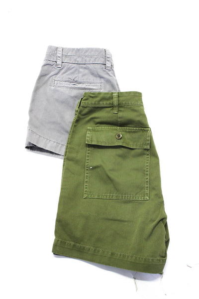 J Crew Chino Womens Pocket Front Khaki Chino Shorts Green Gray Size 4 Lot 2