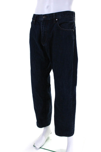 Brooks Brothers Mens Cotton Straight Leg Dark Wash Jeans Blue Size EUR38