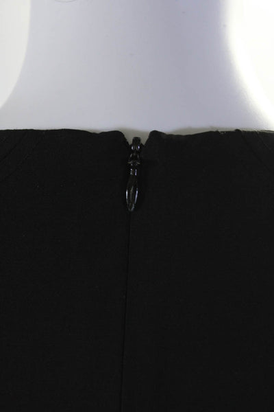 Theory Womens Back Zip Sleeveless Crew Neck Pleated A Line Dress Black Size 2