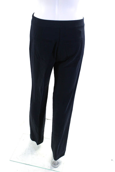 Rebecca Taylor Womens Zipper Fly High Rise Pleated Trouser Pants Navy Size 4