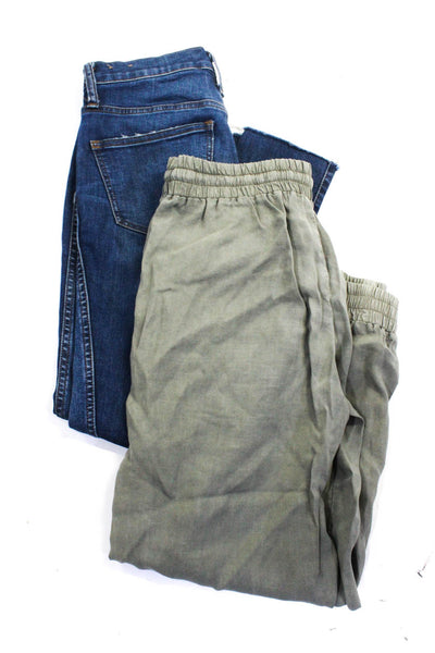 Madewell Bella Dahl Womens Skinny Jeans Jogger Pants Blue Green Small 25 Lot 2