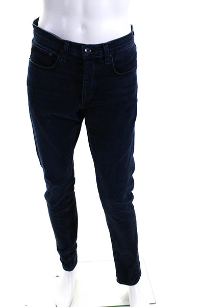 Rag & Bone Mens Button Fly Dark Wash Fit 1 Extra Slim Cut Jeans Blue Size 33