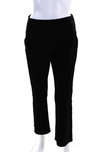 Theory Womens Tummy Control Flared Hem Flat Front Trousers Pants Black Size 8