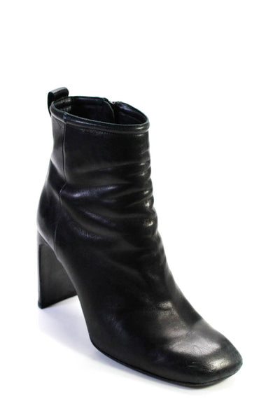 Rag & Bone Women's Leather Square Toe Ankle Booties Black Size 8
