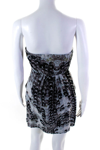 Twelfth Street by Cynthia Vincent Womens Strapless Mini Sheath Dress Gray Size 6