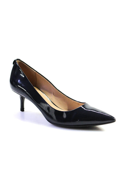 Michael Michael Kors Womens Point Toe Slip On Pumps Navy Patent Leather Size 7