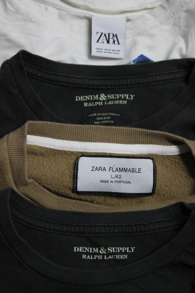Zara Denim & Supply Ralph Lauren Mens Sweater Shirts Size Large Medium Lot 4