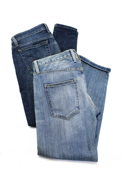Current/Elliot Joes Womens Distressed Straight Leg Jeans Blue Size 26 27 Lot 2