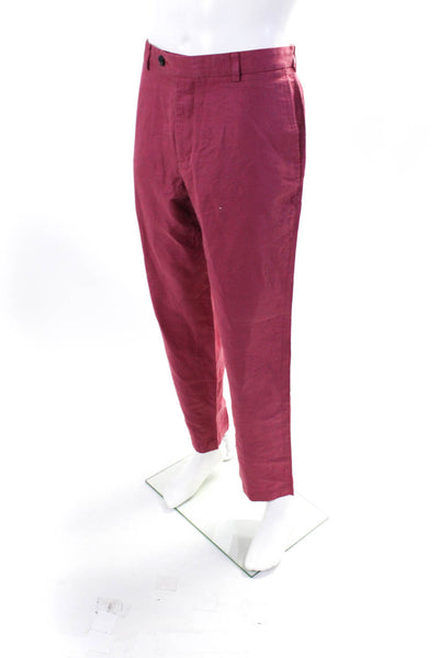 Brooks Brothers Men's Button Closure Flat Front Chino Pant Mauve Size 36