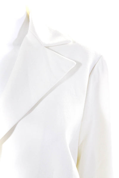 Austin Reed Womens Notched Lapel Long Sleeve One Button Blazer White Size 10