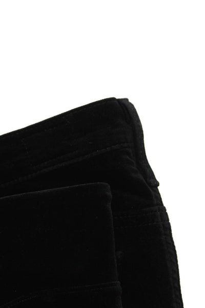 AG Adriano Goldschmied Spanx Womens Black Velour Skinny Jeans Size 26 XS Lot 2