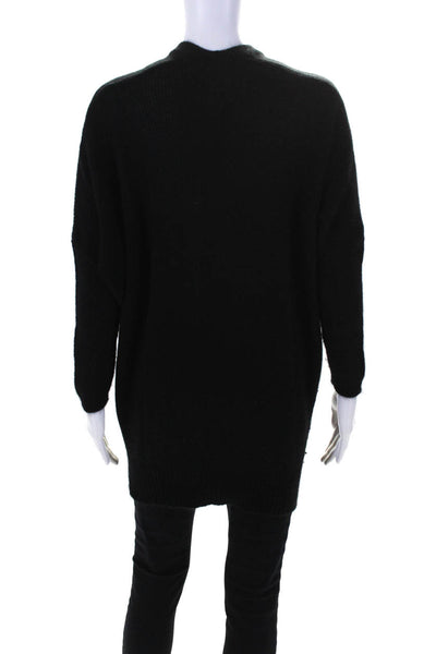 American Heritage Womens Black V-Neck Long Sleeve Cardigan Sweater Top Size XS/S
