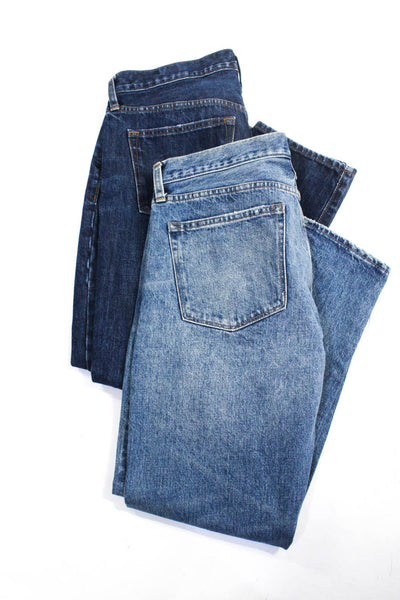 J Crew Mens Cotton Dark Medium Wash Button Straight Jeans Blue Size EUR33 Lot 2