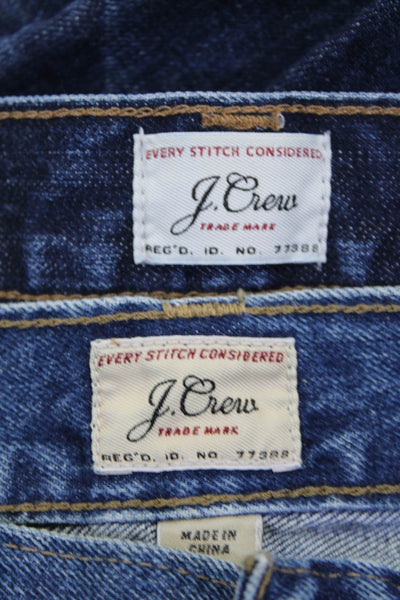 J Crew Mens Cotton Dark Medium Wash Button Straight Jeans Blue Size EUR33 Lot 2