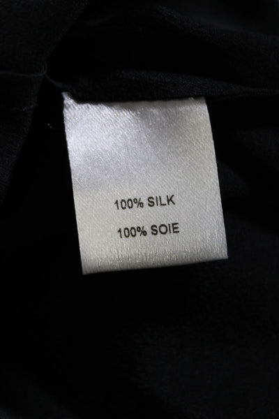 Adam Adam Lippes Womens Scoop Neck Abstract Silk Tank Top Black Gray Size 4