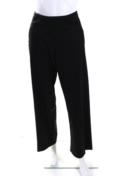 Donna Karan New York Womens Wide Leg Pleated Dress Pants Gray Wool Size 6