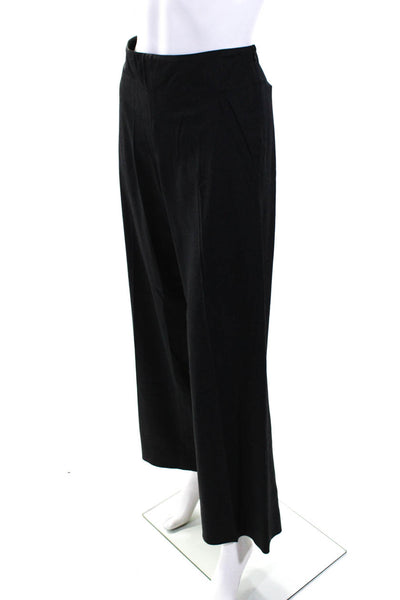 Donna Karan New York Womens Wide Leg Pleated Dress Pants Gray Wool Size 6