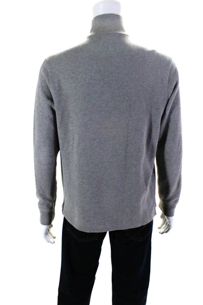 Polo Ralph Lauren Mens Pullover Quarter Zip Mock Neck Sweater Gray Size Small