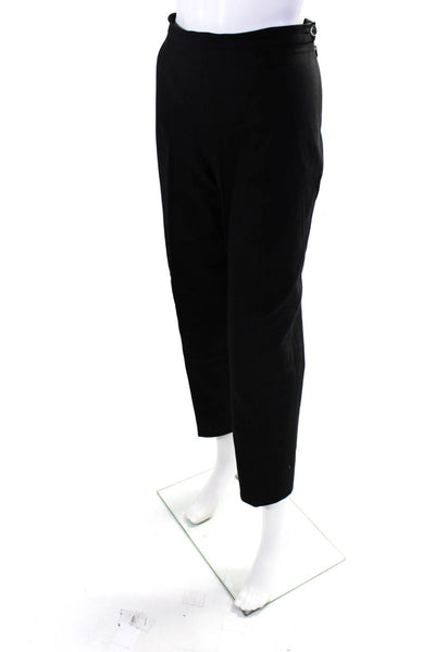 Agnona Women's Button Closure Flat Front Straight Leg Dress Pant Black Size 46