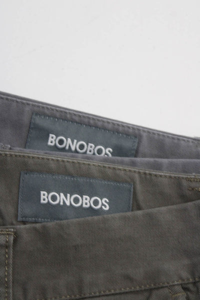 Bonobos Men's Button Closure Straight Leg Chino Pant Gray Size 33 Lot 2