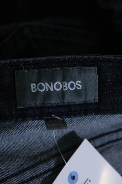 Bonobos Men's Five Pockets Dark Wash Button Closure Straight Leg Pant Size 32