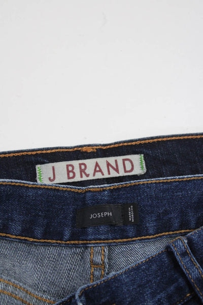 J Brand Joseph Womens Cotton Button Straight Bootcut Jeans Blue Size 29 30 Lot 2