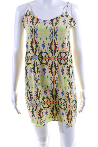 Tibi Womens Silk Kaleidoscope Print Lined Mini Tank Dress Multicolor Size 2