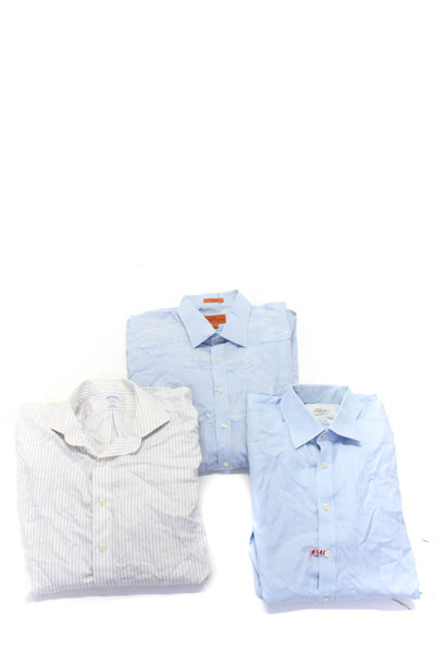 Charles Tyrwhitt Men's Long Sleeves Button Down Shirt Light Blue Size 16 Lot 3