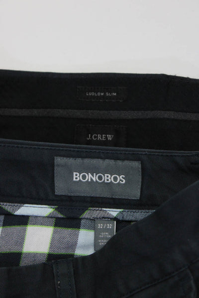 J Crew Bonobos Mens Dress Khaki Pants Black Size 32X32 Lot 2